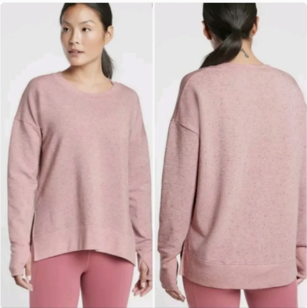 Athleta Soft Pink Crew Neck Sweater